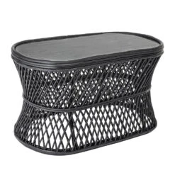 Bloomingville Abby Koffietafel Riet - Zwart -Bloomingville Verkoopwinkel bloomingville abby koffietafel riet zwart 2