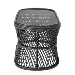 Bloomingville Abby Koffietafel Riet - Zwart -Bloomingville Verkoopwinkel bloomingville abby koffietafel riet zwart 3