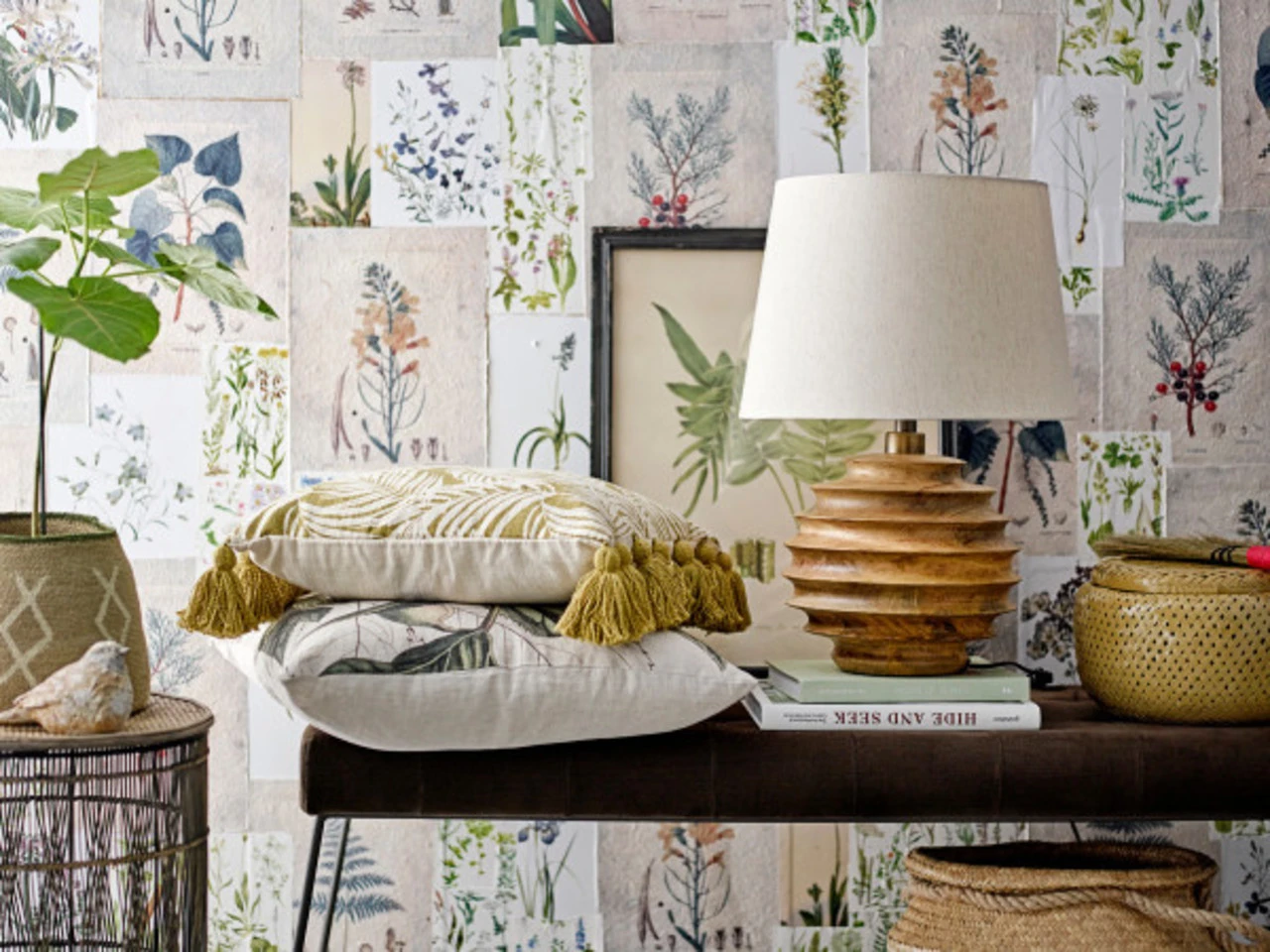 Bloomingville Isser Kussen - Groen 3 Bloomingville Isser Kussen - Groen - Afbeelding 3