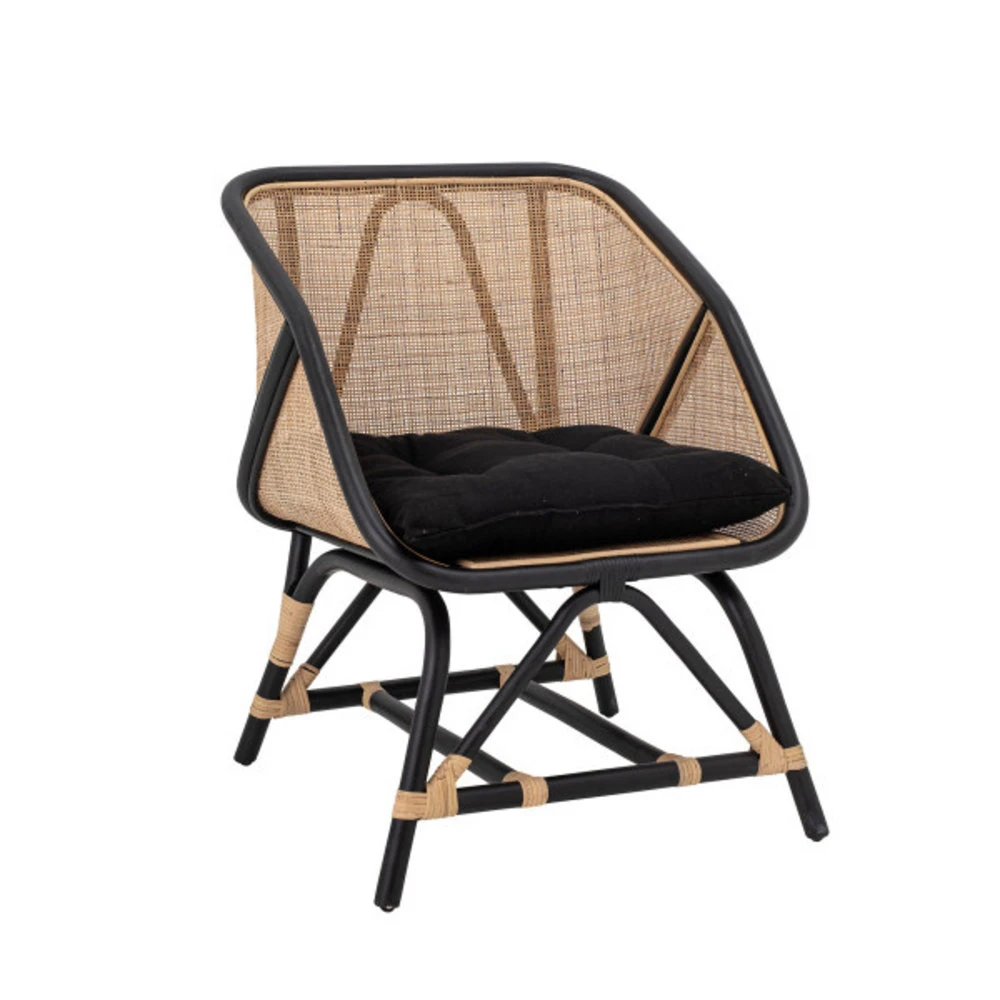 Bloomingville Loue Loungestoel - Zwart 2 Bloomingville Loue Loungestoel - Zwart - Afbeelding 2
