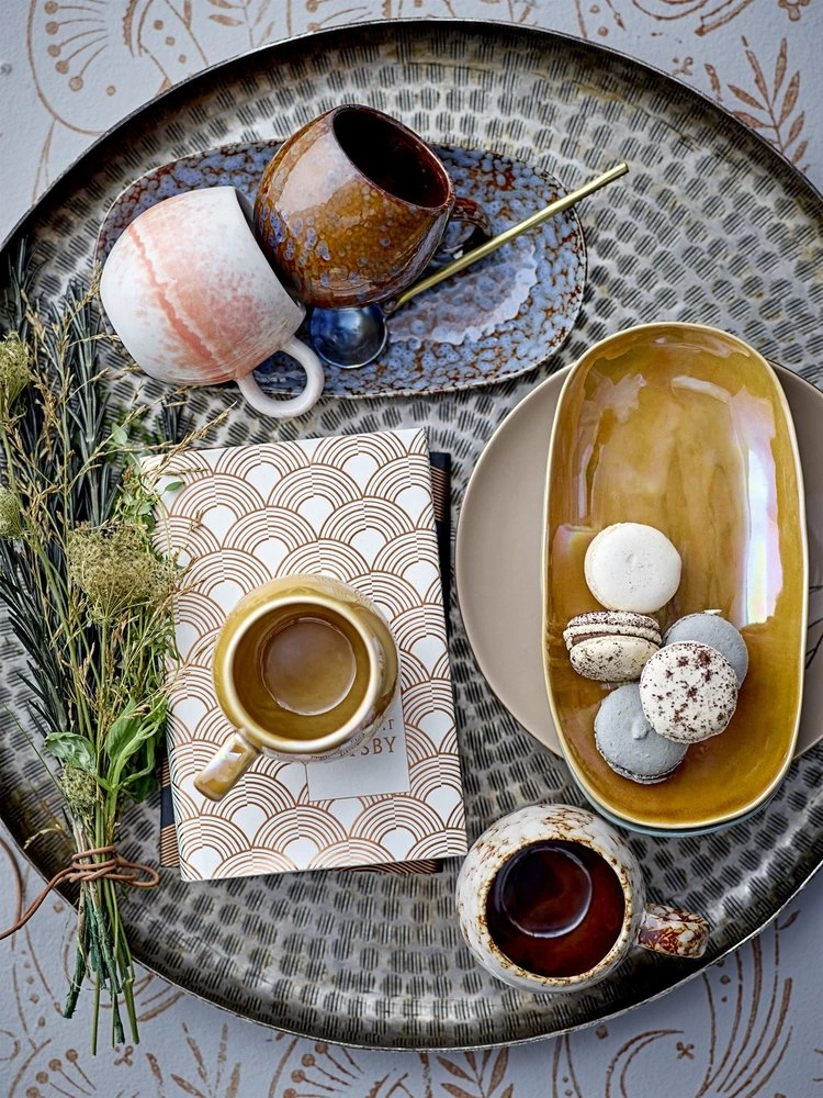 Bloomingville Paula Bord Groen - Set Van 6 Stuks 4 Bloomingville Paula Bord Groen - Set Van 6 Stuks - Afbeelding 4