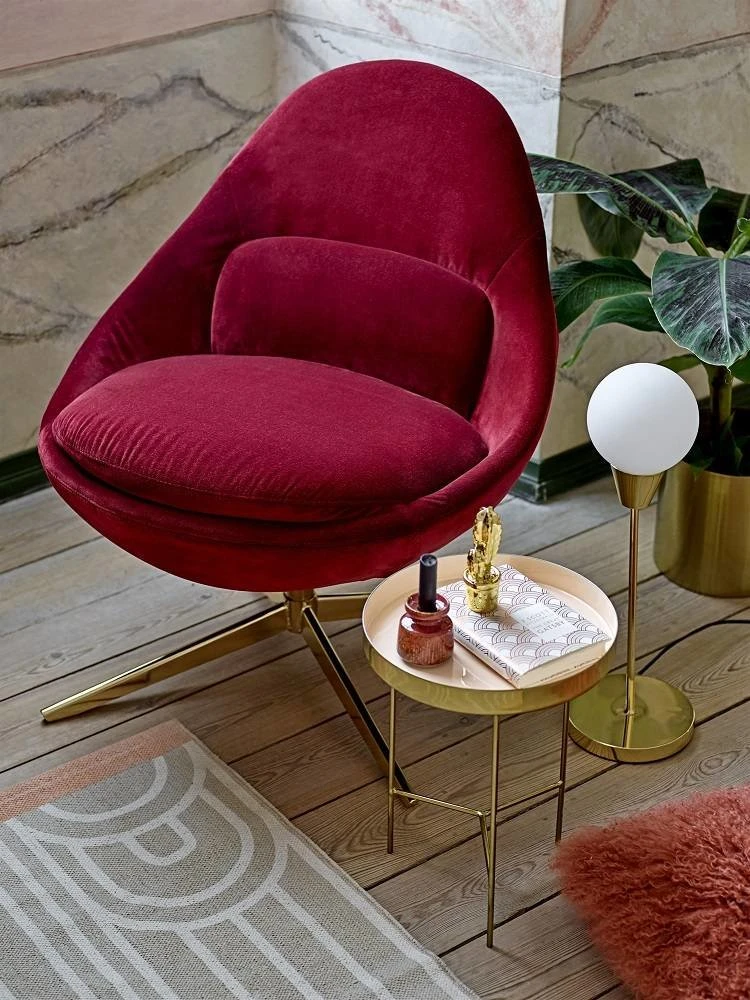 Bloomingville Tafellamp Goud Glas Ø19xH55 Cm 2 Bloomingville Tafellamp Goud Glas Ø19xH55 Cm - Afbeelding 2