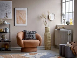 Bloomingville Ted Loungestoel - Bruin -Bloomingville Verkoopwinkel bloomingville ted loungestoel bruin 6