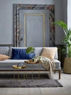 Bloomingville Tray Tafel Bruin Ø40x50cm -Bloomingville Verkoopwinkel bloomingville tray tafel bruin 40x50cm 2