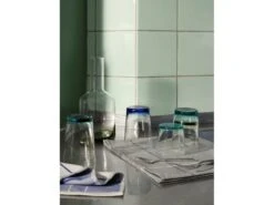 Broste Copenhagen Hue Glazen 15cl Turquoise  Set Van 6 Stuks - 14496244 -Bloomingville Verkoopwinkel broste copenhagen hue glazen 15cl turquoise set va 3