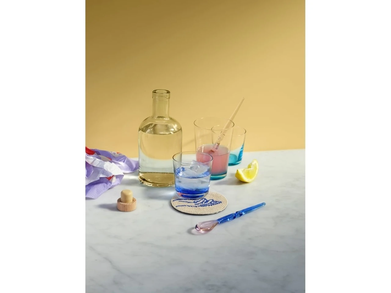 Broste Copenhagen Hue Glazen 30cl Turquoise set Van 6 Stuks - 14496253 2 Broste Copenhagen Hue Glazen 30cl Turquoise set Van 6 Stuks - 14496253 - Afbeelding 2