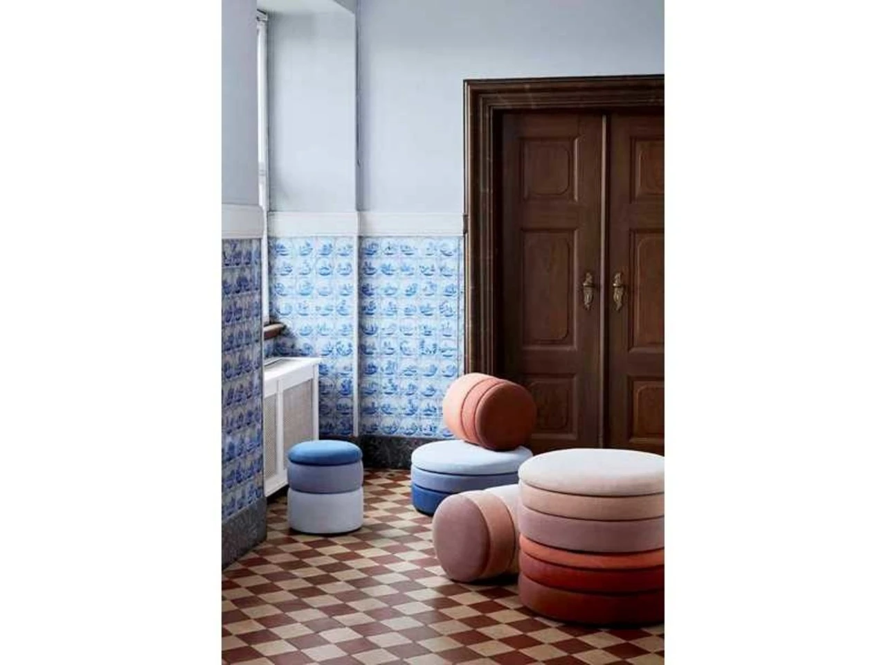 Broste Copenhagen Pond Poef Roze - Ø68XH30CM 2 Broste Copenhagen Pond Poef Roze - Ø68XH30CM - Afbeelding 2