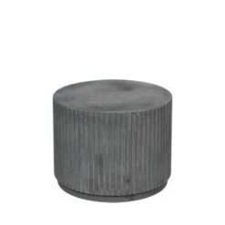 Broste Copenhagen Rillo Podium Ø56XH42CM - Grijs