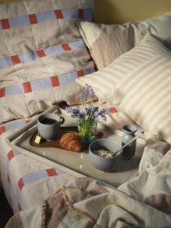 Broste Copenhagen Tide Plaid Caramel - 50030258 -Bloomingville Verkoopwinkel broste copenhagen tide plaid caramel 50030258 2