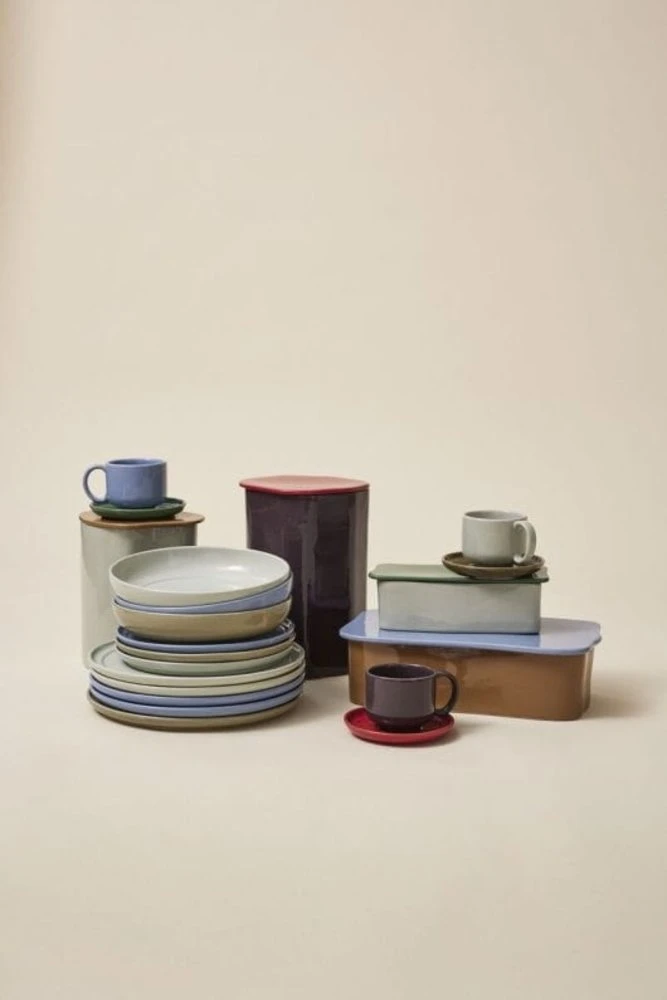 Hubsch Amare Borden Lichtblauw Set Van 6 Stuks - 211711 6 Hubsch Amare Borden Lichtblauw Set Van 6 Stuks - 211711 - Afbeelding 6