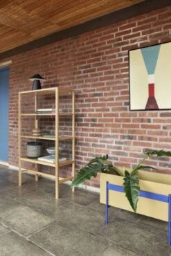 Hubsch Awe Plantenbak Khaki/blauw - 021617 -Bloomingville Verkoopwinkel hubsch awe plantenbak khaki blauw 021617 2