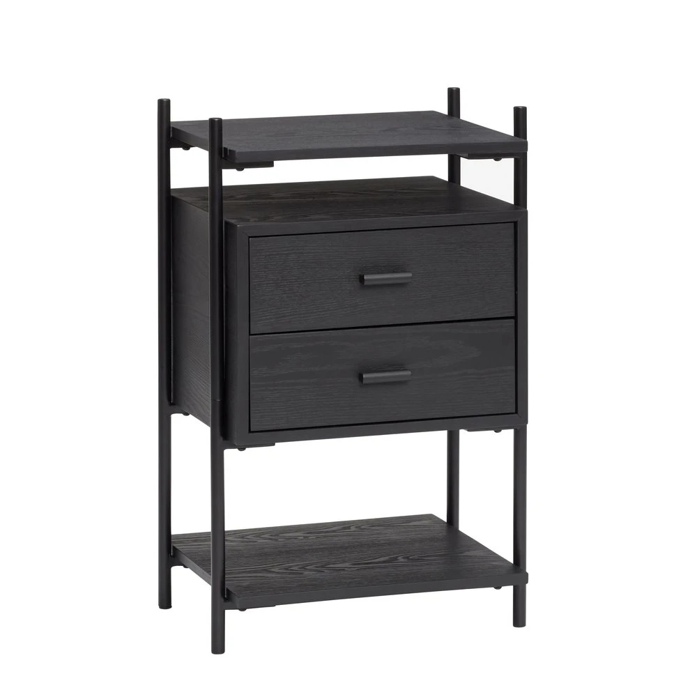 Hubsch Bijzettafel Hout/metaal - Zwart 1 Hubsch Bijzettafel Hout/metaal - Zwart