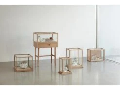 Hubsch Glazen Display Eikenhout -Bloomingville Verkoopwinkel hubsch glazen display eikenhout 2