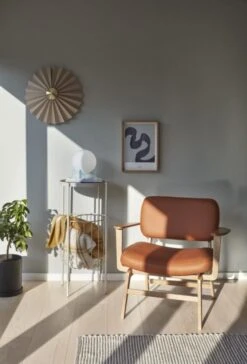 Hubsch Lounge Stoel - Naturel/bruin -Bloomingville Verkoopwinkel hubsch lounge stoel naturel bruin 3