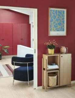 Hubsch Lounge Stoel Polyester/metaal - Blauw/nickel -Bloomingville Verkoopwinkel hubsch lounge stoel polyester metaal blauw nickel 4