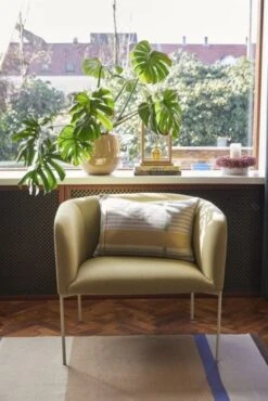 Hubsch Loungestoel - Geel/lichtgroen -Bloomingville Verkoopwinkel hubsch loungestoel geel lichtgroen 5