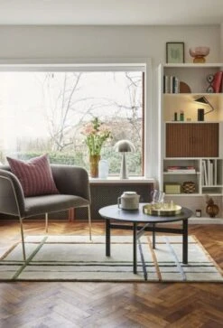 Hubsch Loungestoel - Lichtbruin/geel -Bloomingville Verkoopwinkel hubsch loungestoel lichtbruin geel 4