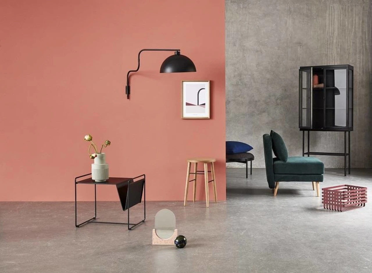 Hubsch Poef Rond Zwart 3 Hubsch Poef Rond Zwart - Afbeelding 3