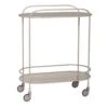 Hubsch Trolley Metaal/glas - Grijs