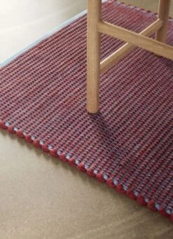 Hubsch Vloerkleed Wol - Blauw/bordeaux -Bloomingville Verkoopwinkel hubsch vloerkleed wol blauw bordeaux 5