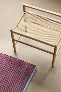 Hubsch Vloerkleed Wol - Blauw/bordeaux -Bloomingville Verkoopwinkel hubsch vloerkleed wol blauw bordeaux 6