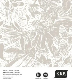 KEK Amsterdam Engraved Bloemen Behang Grijs WP-755 300x280cm -Bloomingville Verkoopwinkel kek amsterdam engraved bloemen behang grijs wp 755 2