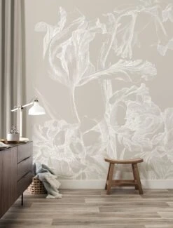 KEK Amsterdam Engraved Bloemen Behang WP-749 Grijs 400x280cm -Bloomingville Verkoopwinkel kek amsterdam engraved bloemen behang wp 749 grijs 4