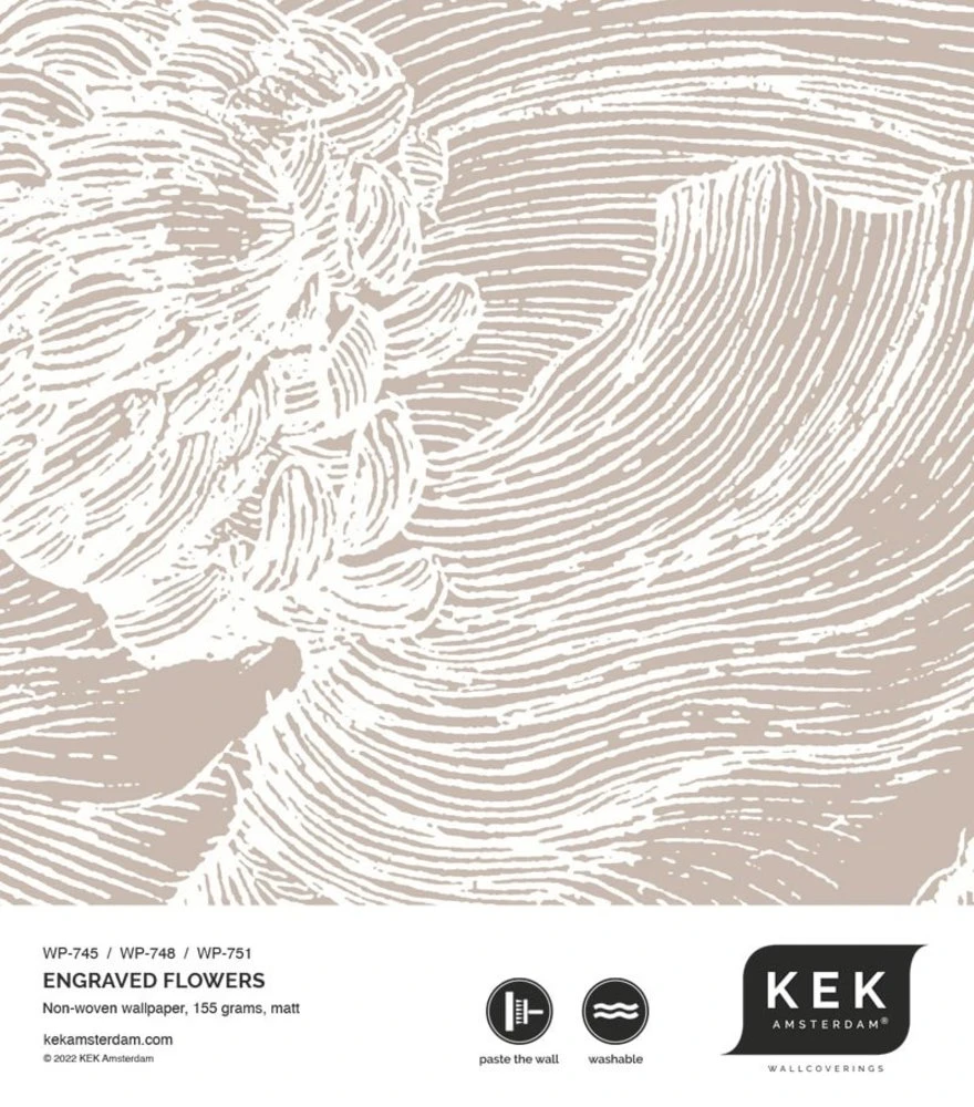 KEK Amsterdam Engraved Bloemen Behang Zand WP-751 400x280cm 3 KEK Amsterdam Engraved Bloemen Behang Zand WP-751 400x280cm - Afbeelding 3