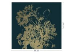 KEK Amsterdam Engraved Flowers Goud Behang MW-014 - 300x280cm