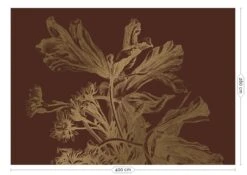 KEK Amsterdam Engraved Flowers Goud Behang MW-027 - 400x280cm