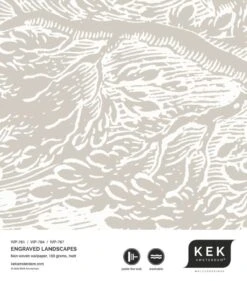 KEK Amsterdam Engraved Landschappen Behang Grijs WP-761 200x280cm -Bloomingville Verkoopwinkel kek amsterdam engraved landschappen behang grijs w 2