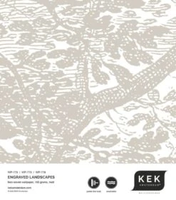 KEK Amsterdam Engraved Landschappen Behang WP-773 Grijs 300x280cm -Bloomingville Verkoopwinkel kek amsterdam engraved landschappen behang wp 773 2