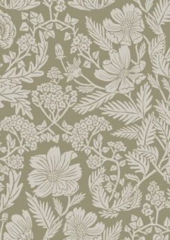 KEK Amsterdam Getekende Bloemen Behang 100x280cm Zand - FR-003