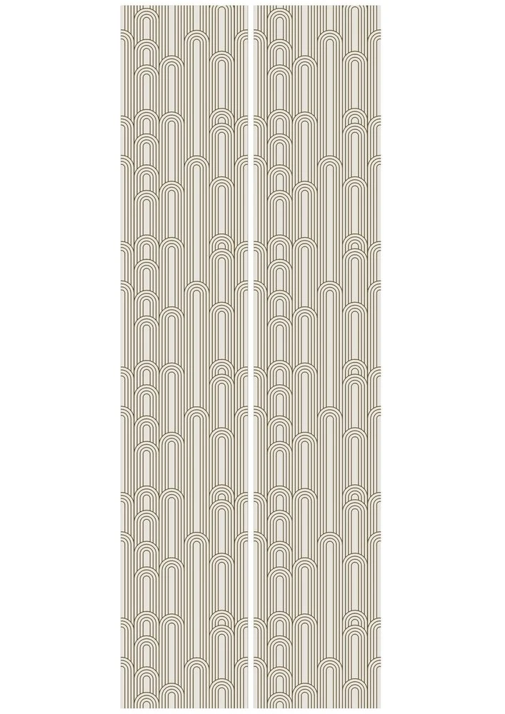 KEK Amsterdam Golden Lines Behang 100x280cm Off White / Goud MW-087 2 KEK Amsterdam Golden Lines Behang 100x280cm Off White / Goud MW-087 - Afbeelding 2