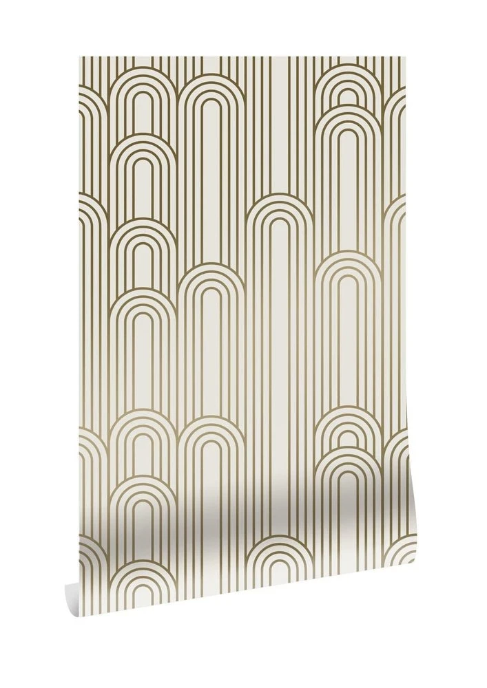 KEK Amsterdam Golden Lines Behang 100x280cm Off White / Goud MW-087 1 KEK Amsterdam Golden Lines Behang 100x280cm Off White / Goud MW-087