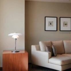 Louis Poulsen PH 4½-3½ Glas Tafellamp Chroom - 5744161501 -Bloomingville Verkoopwinkel louis poulsen ph 4 3 glas tafellamp chroom 5744161 3