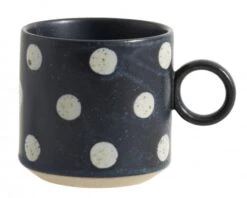 Nordal Grainy Mokken Dots Donkerblauw/zand -set Van 4 Stuks