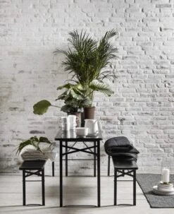 Nordal Tafel Met Banken Set Zwart -Bloomingville Verkoopwinkel nordal tafel met banken set zwart 2