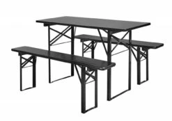 Nordal Tafel Met Banken Set Zwart