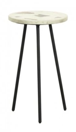 Nordal Terrazzo Bijzettafel - Zwart/pistache