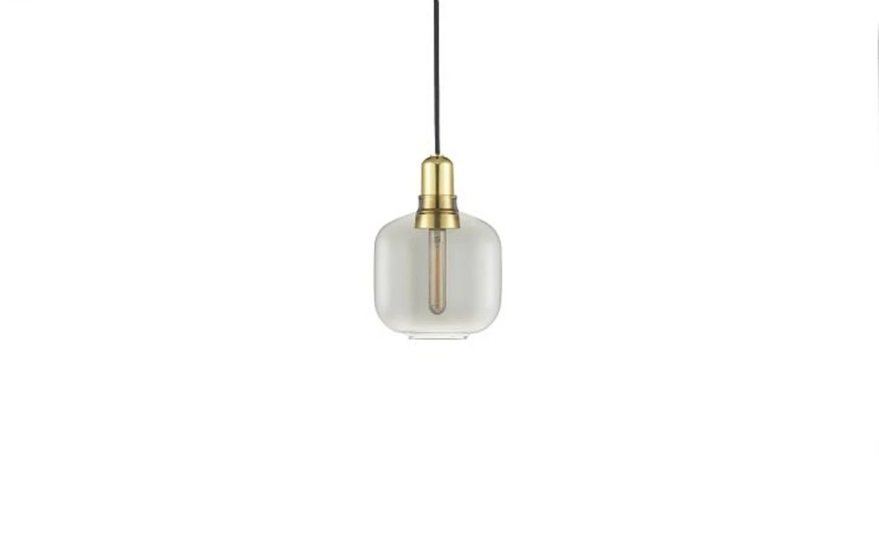 Normann Copenhagen AMP Small Hanglamp Grijs Messing 1 Normann Copenhagen AMP Small Hanglamp Grijs Messing