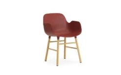 Normann Copenhagen Form Armchair Stoel Eiken Rood